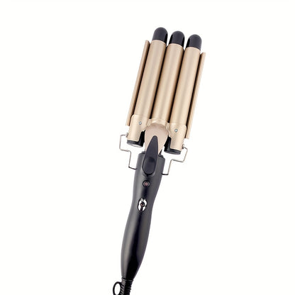 22mm Quick Heating Ceramic Three-Tube Beach Wave Curler Styling Tool
